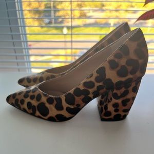 Steven by Steve Madden Leopard Block Heel Pump